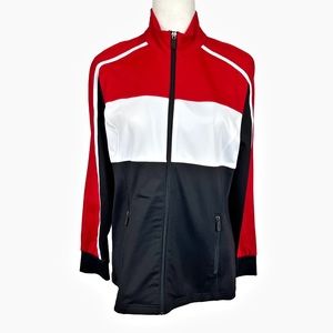 Boston Proper Red, White, and Black Sweatshirt